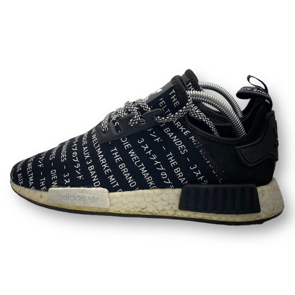 Adidas S76519 Boost NMD R1 Blackout Lace-up Running Sneakers Size 8.5 Men's - Picture 2 of 8